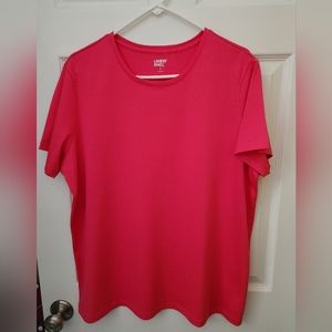 Lands' End Women's Cotton Short Sleeve Crew Neck T-Shirt Hot Pink Size XL NIP